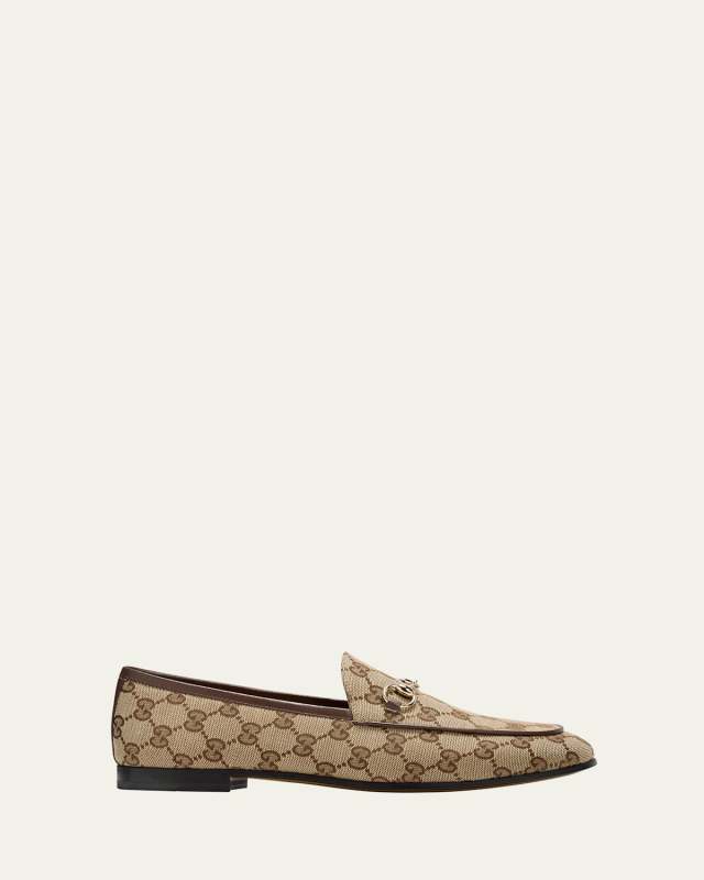 GG Canvas Flat Loafers
